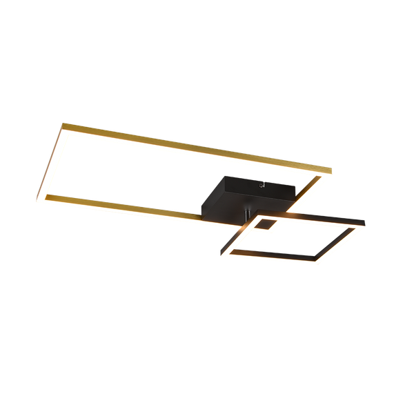 Padella LED ceiling lamp brushed matt brass image 1