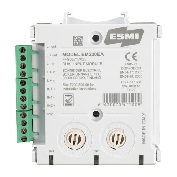 Dual input module, EM220EA, with isolator image 2
