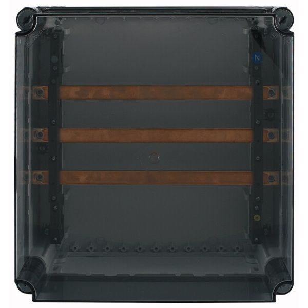 Busbar panel enclosure with transparent cover, 250A, 3-pole image 1