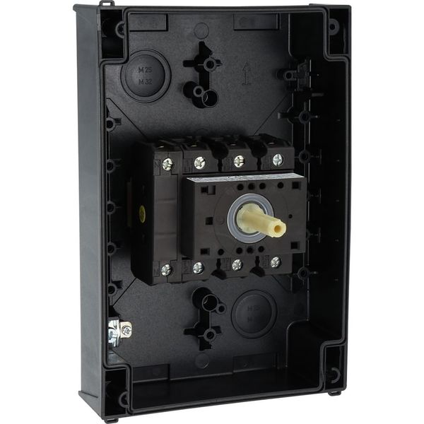 Main switch, P3, 63 A, surface mounting, 3 pole + N, STOP function, With black rotary handle and locking ring, Lockable in the 0 (Off) position image 60