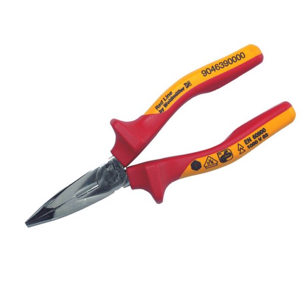 Snipe-nose pliers, 160 mm, Bent, Protective insulation, 1000 V: Yes image 1