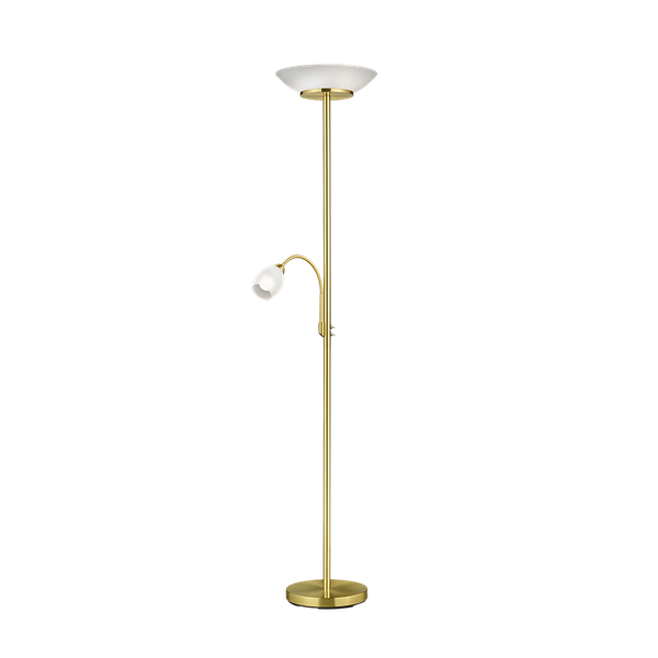 Gerry floor lamp E27+E14 matt brass image 1