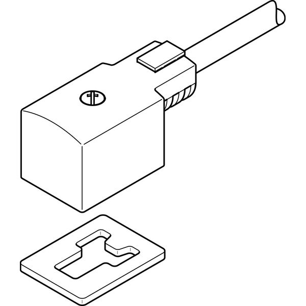 KMV-1-24DC-2,5-LED Plug socket with cable image 1