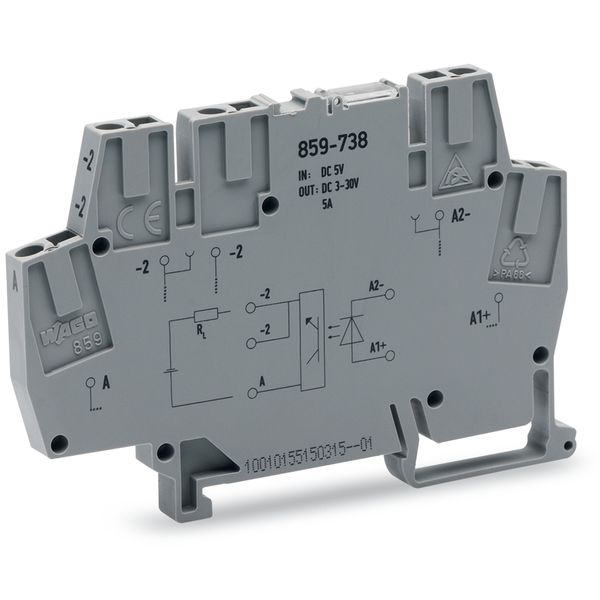 859-738 Optocoupler module; Nominal input voltage: 5 VDC; Output voltage range: 3 … 30 VDC image 3