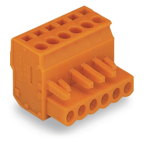 1-conductor female connector, angled CAGE CLAMP® 2.5 mm² orange image 1