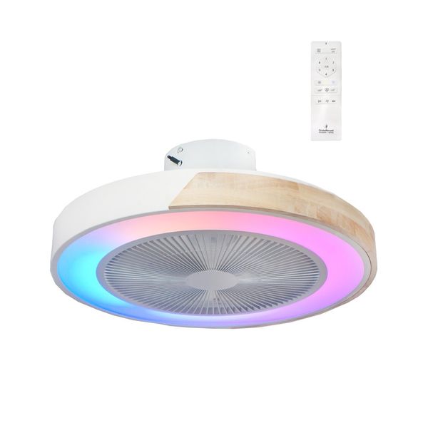 Corpi LED Ceiling Fan 35W 3500 Lm CCT RGB Hidden blades image 1