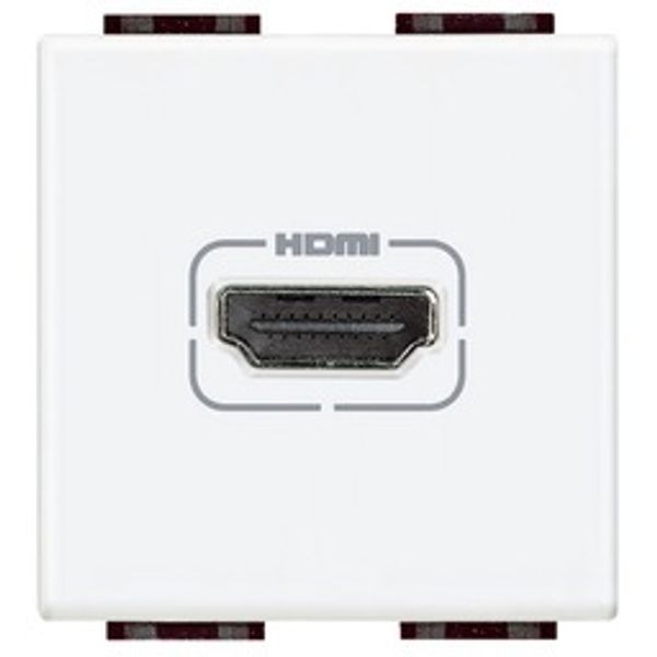 HDMI socket LivingLight 2 modules white image 1