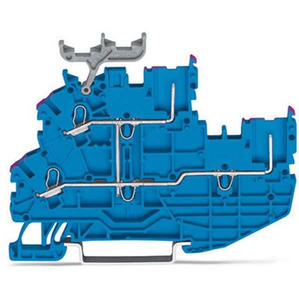 2-conductor/2-pin, double-deck carrier terminal block image 1