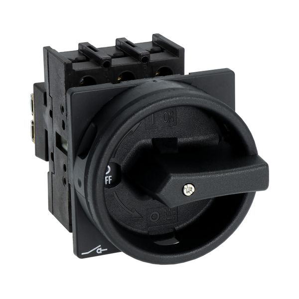 Main switch, P1, 25 A, flush mounting, 3 pole, STOP function, With black rotary handle and locking ring, Lockable in the 0 (Off) position image 17
