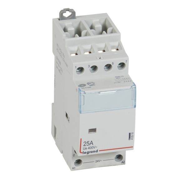 Power contactor CX³ - with 24 V~ coll - 4P - 400 V~ - 25 A - 4 N/O image 1
