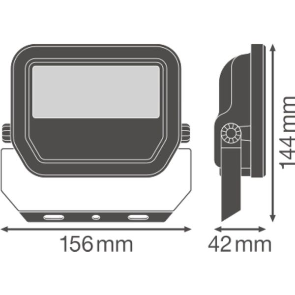 FLOODLIGHT 20 W 3000 K SYM 100 BK image 18