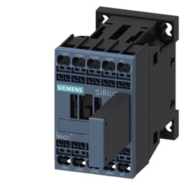 contactor relay, 2 NO + 2 NC, 230 V AC, 50/60 Hz, with plugged-on RC image 1