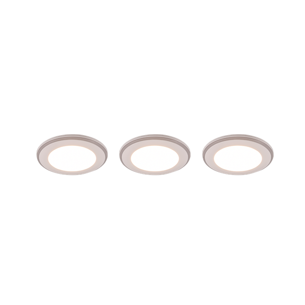 Argus LED recessed spotlight matt white 3-pack RGB image 1