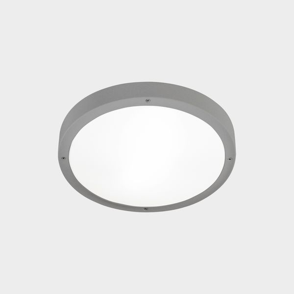Ceiling fixture IP66 Basic Aluminium ø260mm E27 15W Grey image 1
