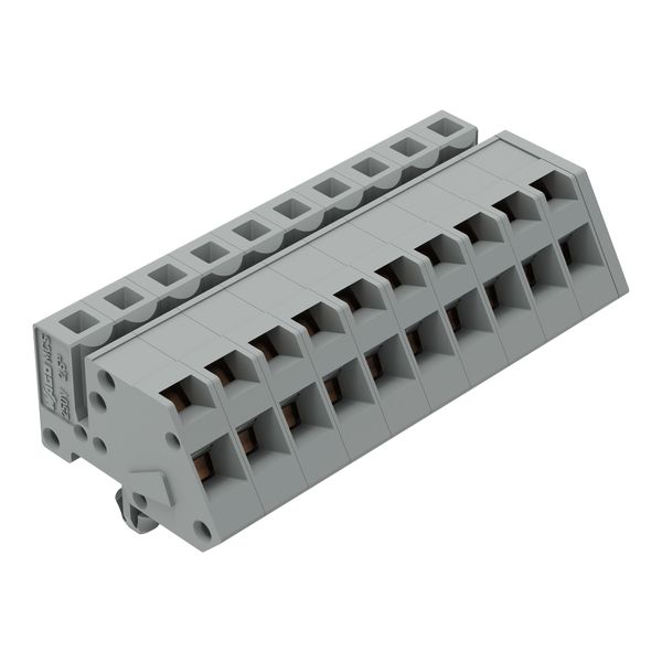 1-conductor female connector, angled CAGE CLAMP® 2.5 mm² gray image 1
