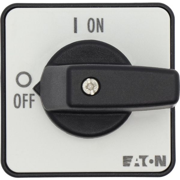 On-Off switch, P1, 32 A, flush mounting, 3 pole, with black thumb grip and front plate image 4