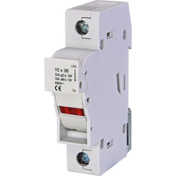 Fuse Carrier 1-pole, 32A, 10x38 with LED image 1