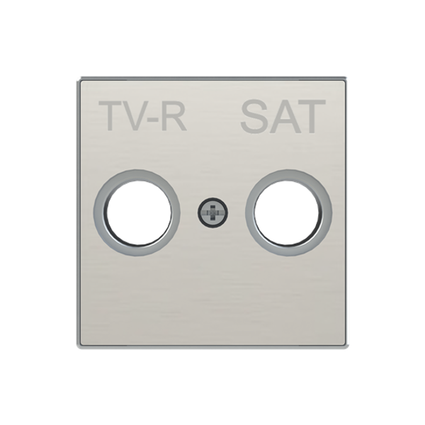 8550.1 AI Cover plate for TV-R/SAT outlet - Stainless Steel SAT 1 gang Stainless steel - Sky Niessen image 1