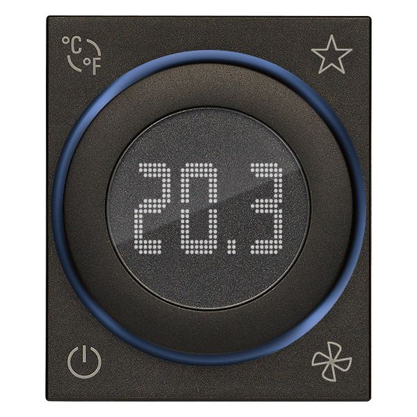 Home autom.dial thermostat 2M black image 1