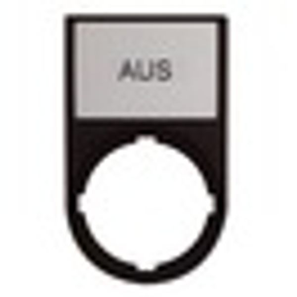 Holder + label 30x50mm "Aus" image 2