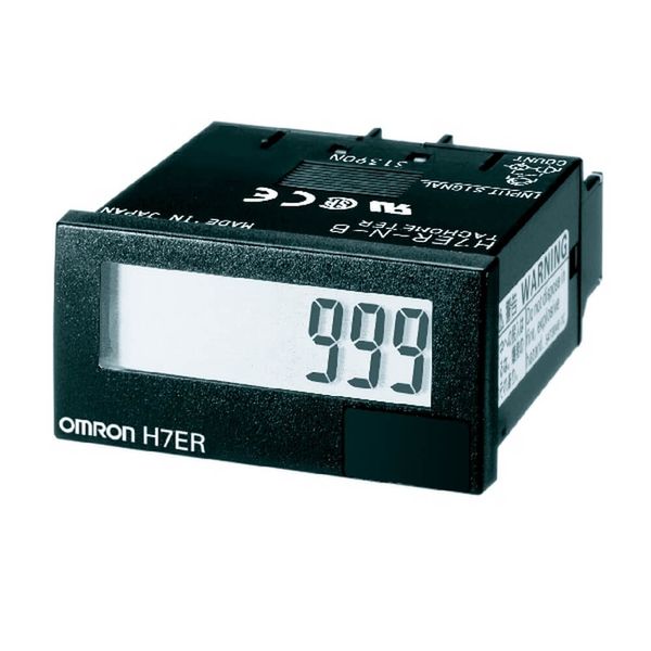 Tachometer, DIN 48x24 mm, self-powered, LCD, 5-digit, 1/60 ppr, VDC in image 3