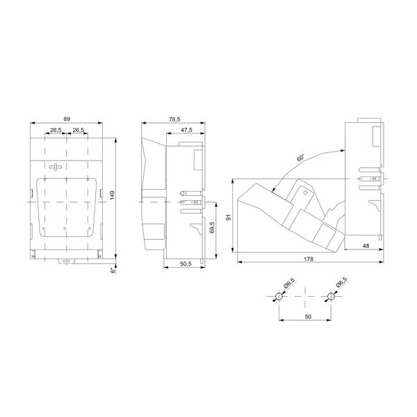 HRC-fuse-switch size C 00 with clamp-terminal for Din-rail image 4