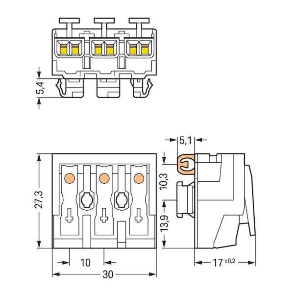 Lighting connector push-button, external for Linect® white image 6