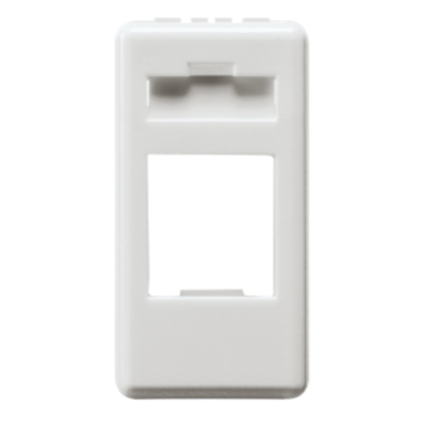 ADAPTER FOR HOUSING DATA CONNECTOR - AMP / KEYSTONE JACK - 1 MODULE - SYSTEM WHITE image 1
