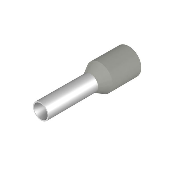 Wire-end ferrule, insulated, 12 mm, 10 mm, grey image 1