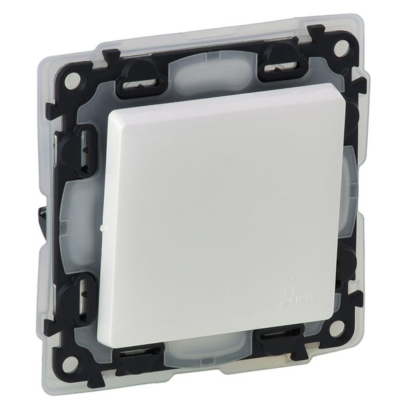 Two-way switch Valena Life - 10 AX - 250 V~ - IP44 - with cover plate - white image 1