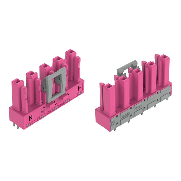 Socket for PCBs straight 5-pole pink image 1