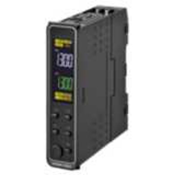 Temp. controller, PRO, DIN Rail 22,5mm, Uni. I/P,1 x Rel. OUT,2 AUX,EV image 2