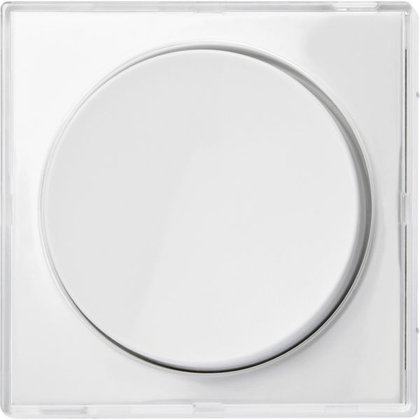 System M, M-Creativ central plate with rotary knob, transparent, glossy, image 1