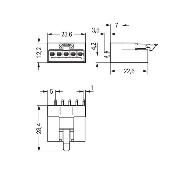 Plug for PCBs straight 5-pole blue image 7