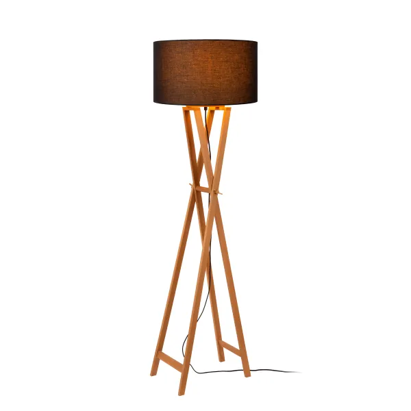 TRAFALGA. Floor lamp-Natura.-1xE27-40W-Linen image 1