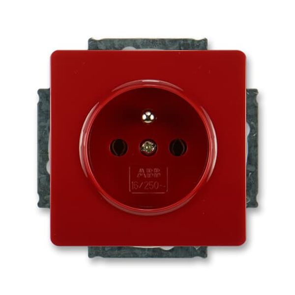 5518A-3989 R2 Socket outlet with earthing contacts, with hinged lid image 1
