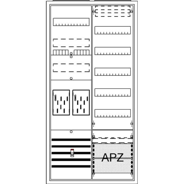 BA27FM Meter board, Field width: 2, Rows: 57, 1100 mm x 550 mm x 215 mm, Isolated (Class II), IP31 image 17