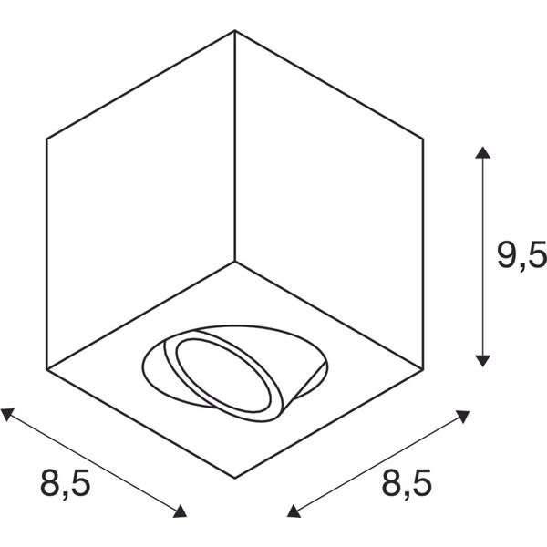 TRILEDO SQUARE CL downlight, matt white, 6W, 38ø, 3000K image 2