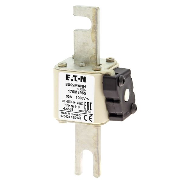 Fuse-link, high speed, 50 A, AC 1000 V, compact DIN 1, 43 x 61 x 138 mm, aR, DIN, IEC, type K indicator image 5