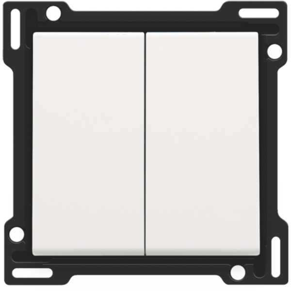 Finishing set for two-circuit switch, two-way switch + N.O. push butto image 1