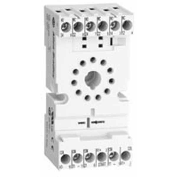 Socket, 11-Pin, Guarded Screw Terminal, Panel or DIN Rail Mount image 1