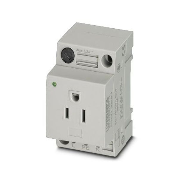 Socket outlet for distribution board Phoenix Contact EO-AB/UT/LED/F 125V 6.3A AC image 2