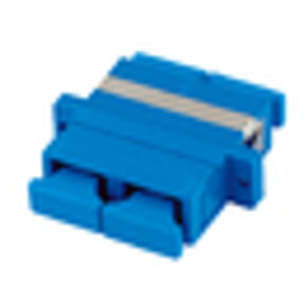 FO Coupler SC-Simplex, Plastic, Singlemode, zirc,flange,blue image 3