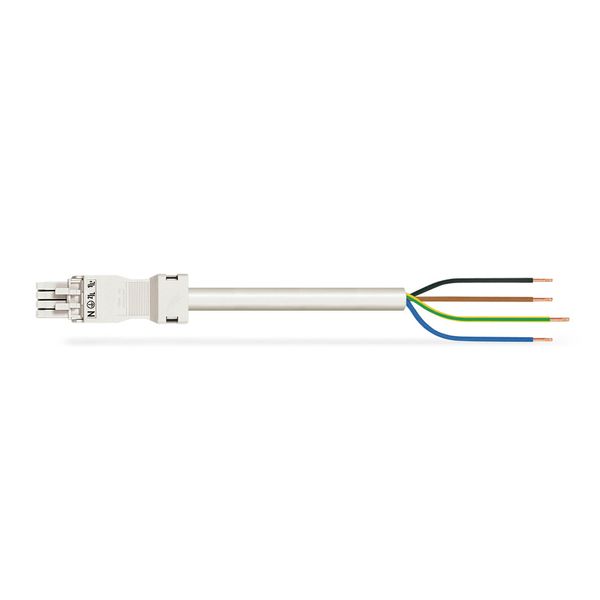 pre-assembled connecting cable Eca Socket/open-ended white image 1