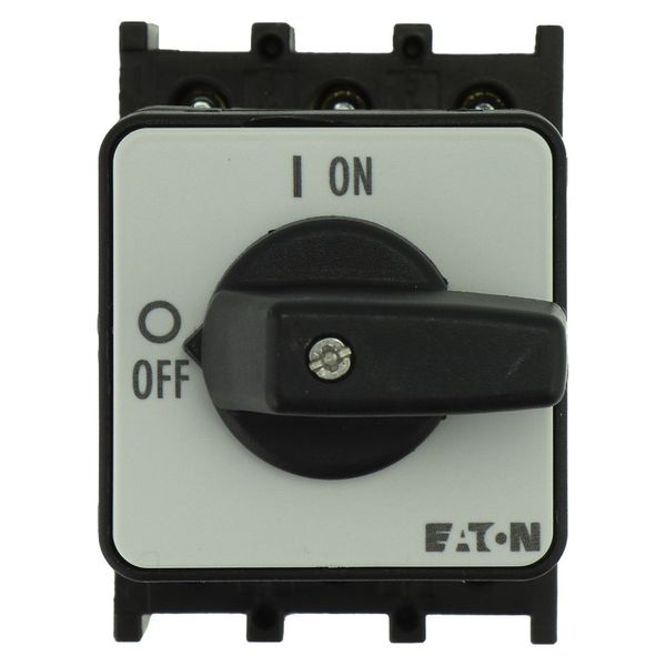 On-Off switch, P1, 40 A, centre mounting, 3 pole, with black thumb grip and front plate image 13