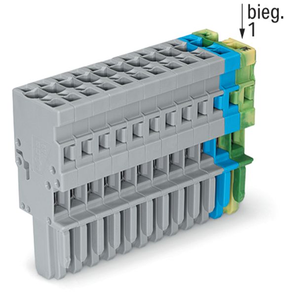 1-conductor female connector CAGE CLAMP® 4 mm² green-yellow/blue/gray image 2