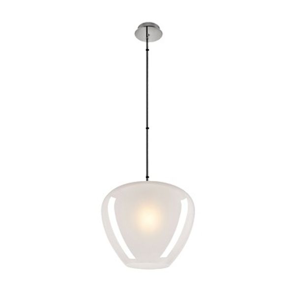 PANTILO CONVEX 40, Pendant lamp, 150cm, E27, max. 40W, white image 1