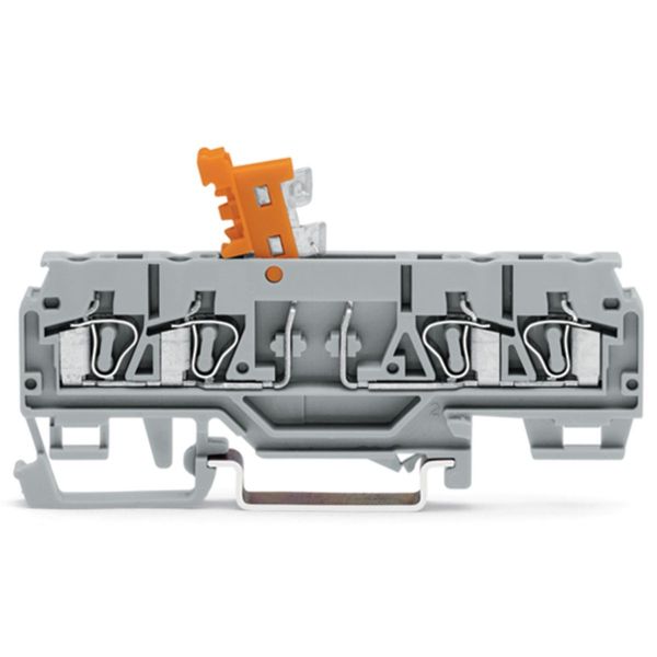 4-conductor disconnect/test terminal block with pivoting knife disconn image 1