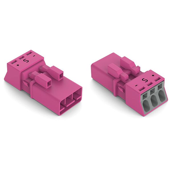Plug 3-pole Cod. B pink image 1