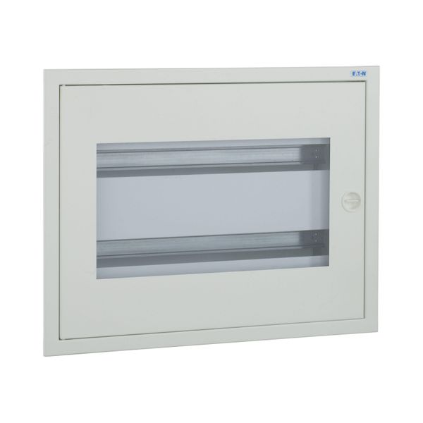 Complete flush-mounted flat distribution board with window, white, 24 SU per row, 2 rows, type C image 8
